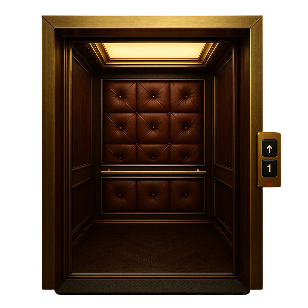 Luxury elevator cabin interior